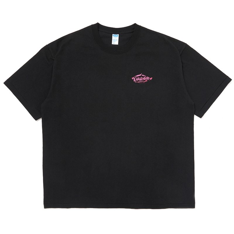画像1: CHALLENGER/NEON WOLF TEE（BLACK）［ネオンウルフT-25秋冬］