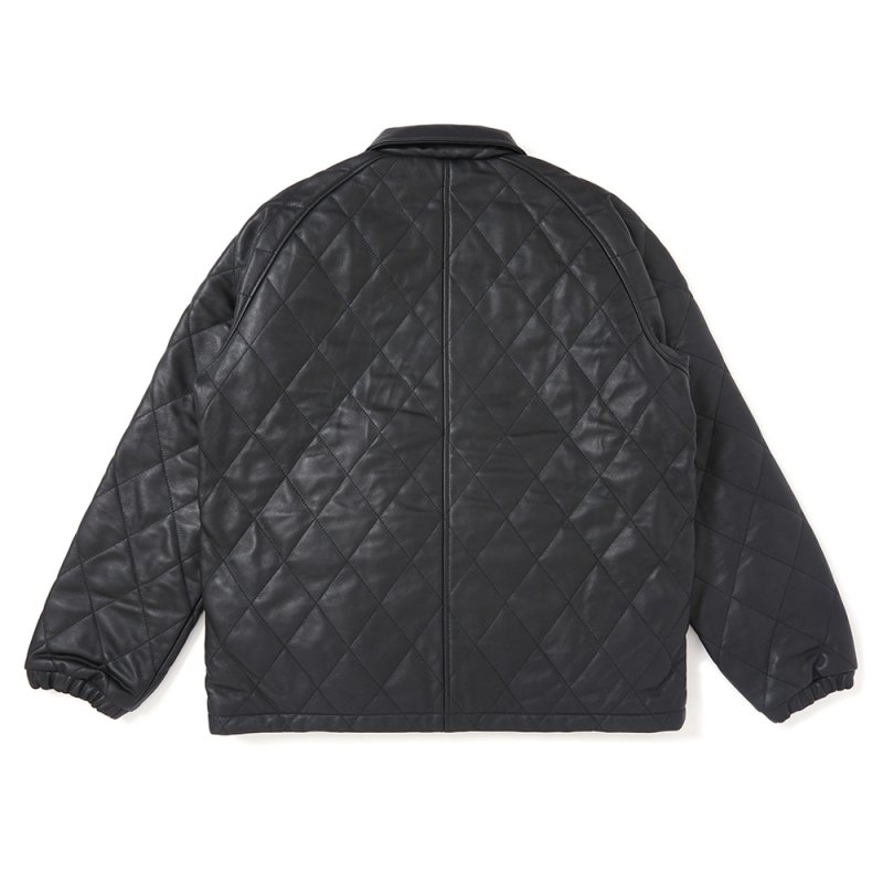 画像2: CHALLENGER/QUILTING LEATHER JACKET（BLACK）［キルティングレザーJKT-25秋冬］