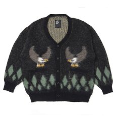 画像1: CHALLENGER/NATIVE EAGLE CARDIGAN（BLACK）［ネイティブイーグルモヘアカーディガン-25秋冬］ (1)