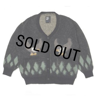 CHALLENGER/NATIVE EAGLE CARDIGAN（BLACK）［ネイティブイーグル