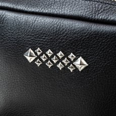 画像4: CALEE/STUDS LEATHER SHOULDER BAG ＜BOX TYPE＞（BLACK）［レザーショルダーバッグ-25春夏］ (4)