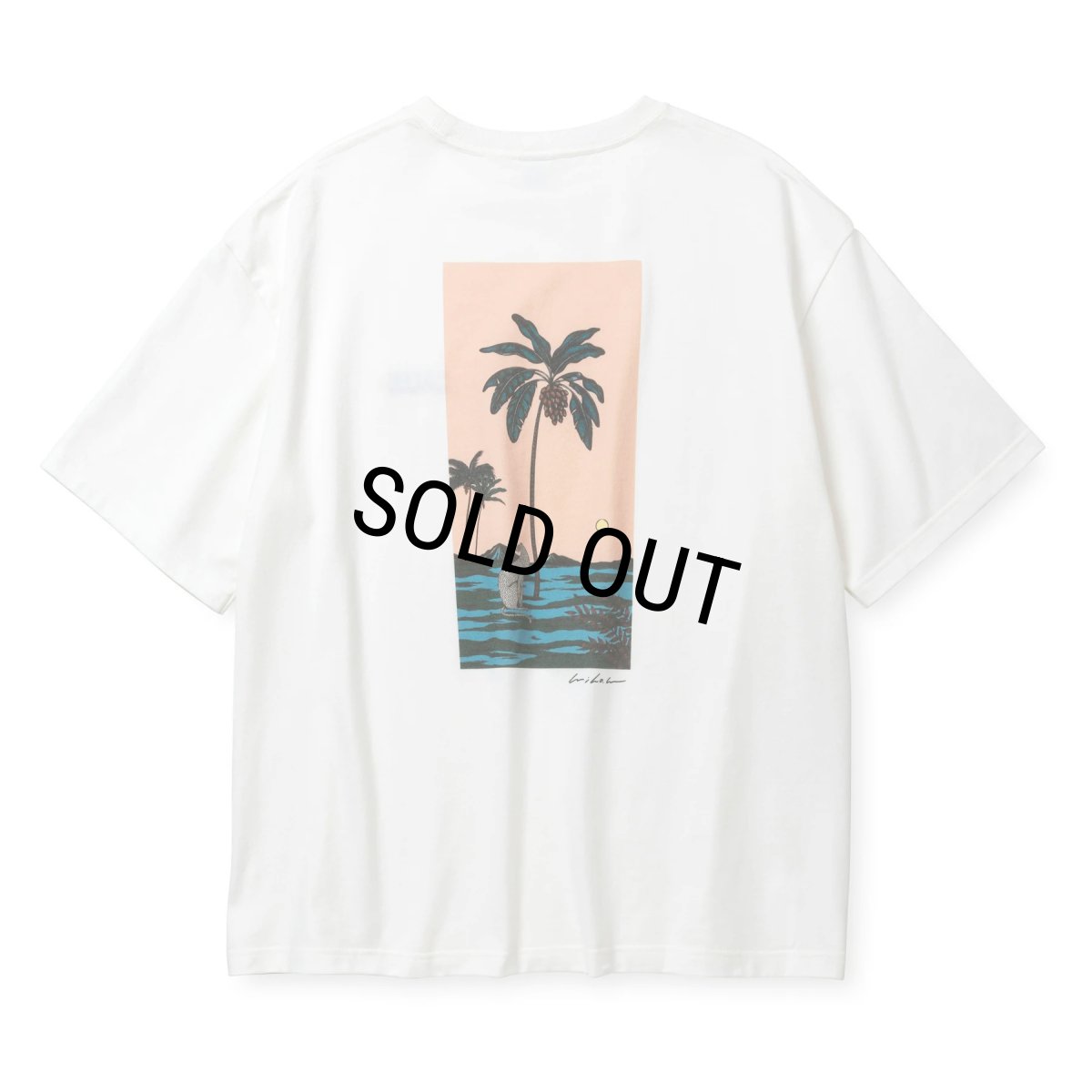 画像1: CALEE/× MIHO MURAKAMI DROP SHOULDER PRINT TEE（WHITE/C）［ドロップショルダープリントT-25春夏］ (1)