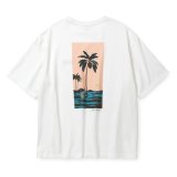 CALEE/× MIHO MURAKAMI DROP SHOULDER PRINT TEE（WHITE/C）［ドロップショルダープリントT-25春夏］