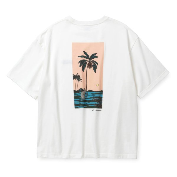 画像1: CALEE/× MIHO MURAKAMI DROP SHOULDER PRINT TEE（WHITE/C）［ドロップショルダープリントT-25春夏］