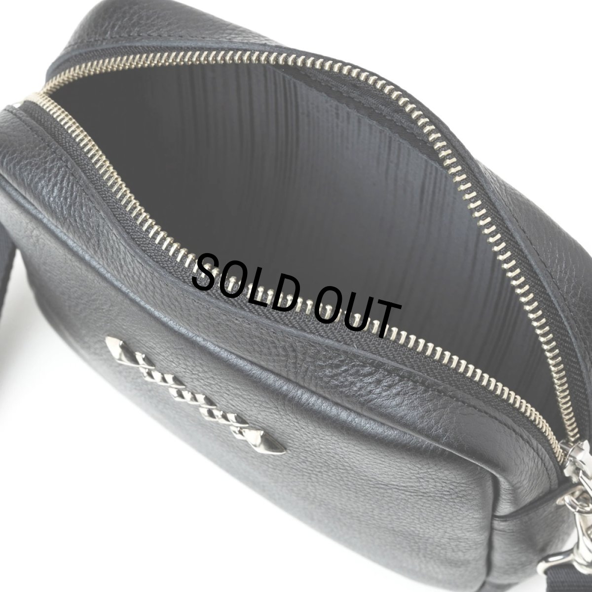 画像3: CALEE/STUDS LEATHER SHOULDER BAG ＜BOX TYPE＞（BLACK）［レザーショルダーバッグ-25春夏］ (3)