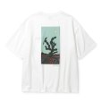 画像1: CALEE/× MIHO MURAKAMI DROP SHOULDER PRINT TEE（WHITE/B）［ドロップショルダープリントT-25春夏］ (1)