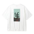 CALEE/× MIHO MURAKAMI DROP SHOULDER PRINT TEE（WHITE/B）［ドロップショルダープリントT-25春夏］