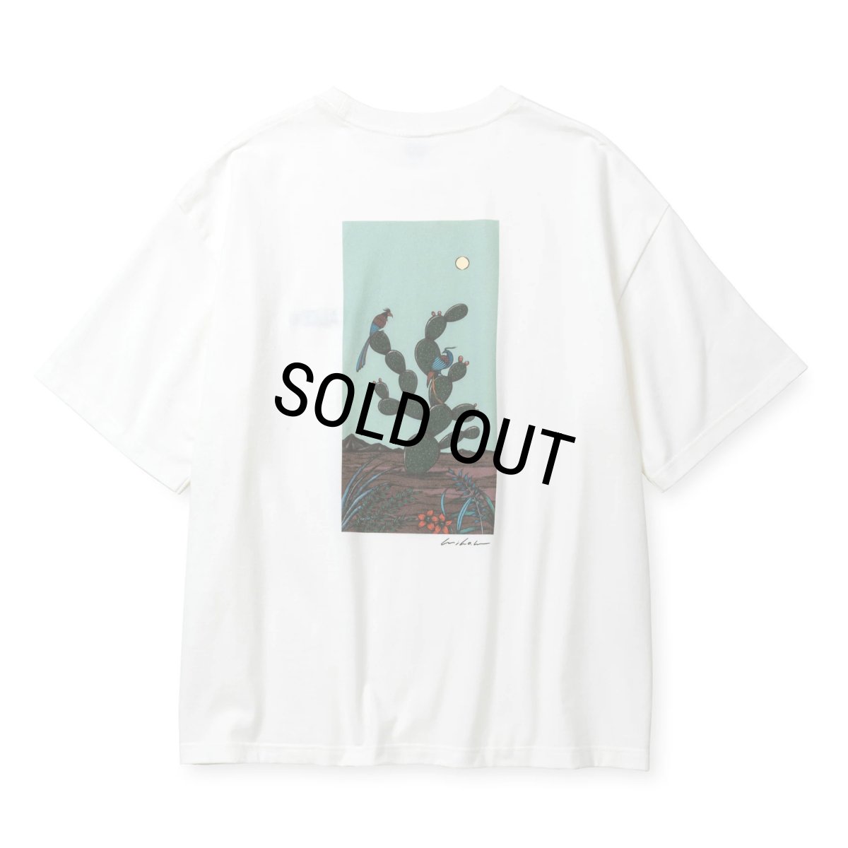 画像1: 【30%OFF】CALEE/× MIHO MURAKAMI DROP SHOULDER PRINT TEE（WHITE/B）［ドロップショルダープリントT-25春夏］ (1)