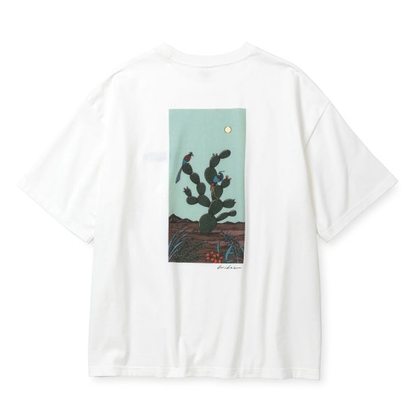 画像1: CALEE/× MIHO MURAKAMI DROP SHOULDER PRINT TEE（WHITE/B）［ドロップショルダープリントT-25春夏］