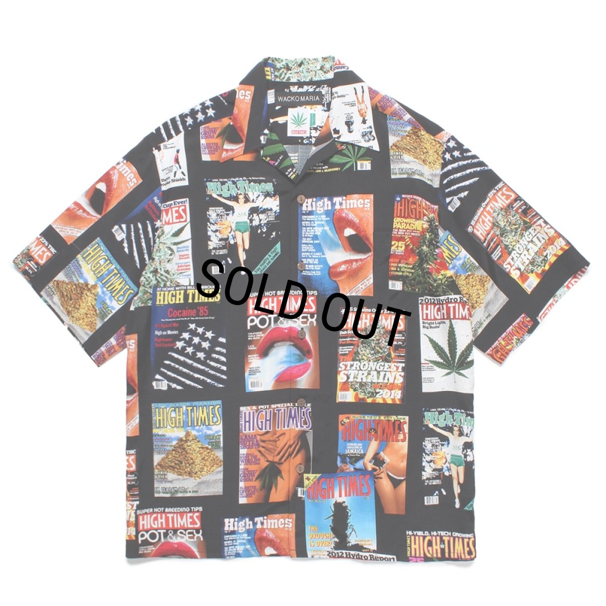 画像1: WACKO MARIA/HIGH TIMES / HAWAIIAN SHIRT（BLACK）［ハワイアンシャツ-25春夏］ (1)