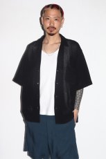 画像3: WACKO MARIA/SUMMER KNIT OPEN COLLAR SHIRT（BLACK）［サマーニットオープンカラーシャツ-25春夏］ (3)