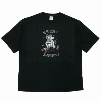 画像1: exodus/DRUNK AGAIN Tee（BLACK）［プリントT-25春夏］