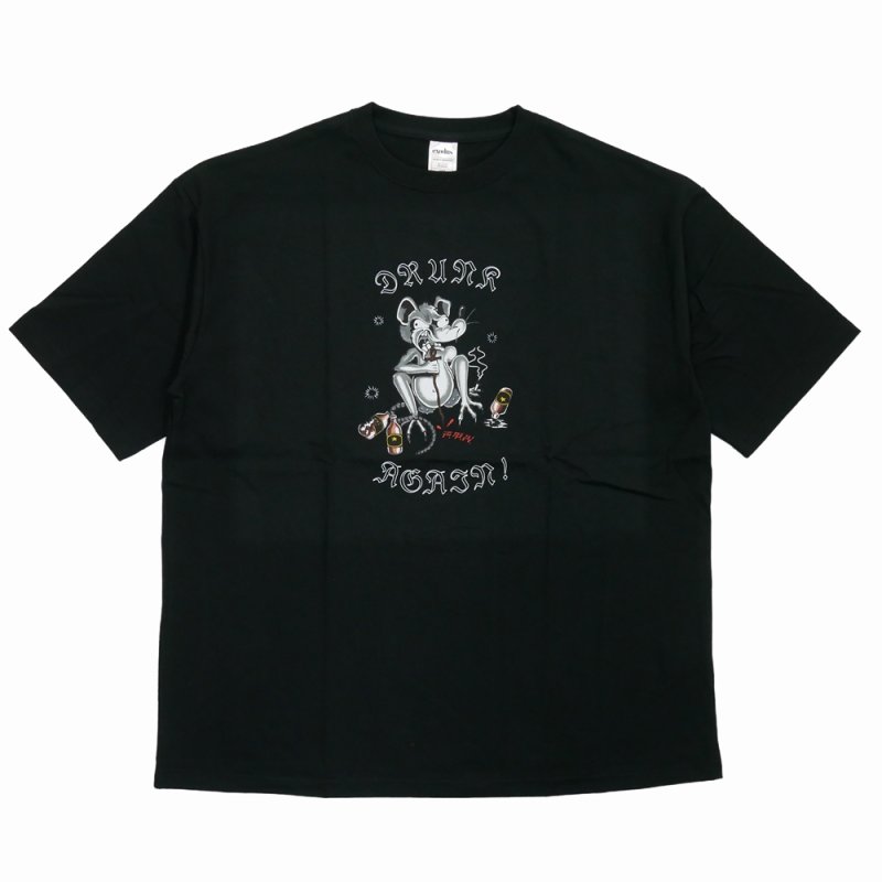 画像1: 【30％OFF】exodus/DRUNK AGAIN Tee（BLACK）［プリントT-25春夏］