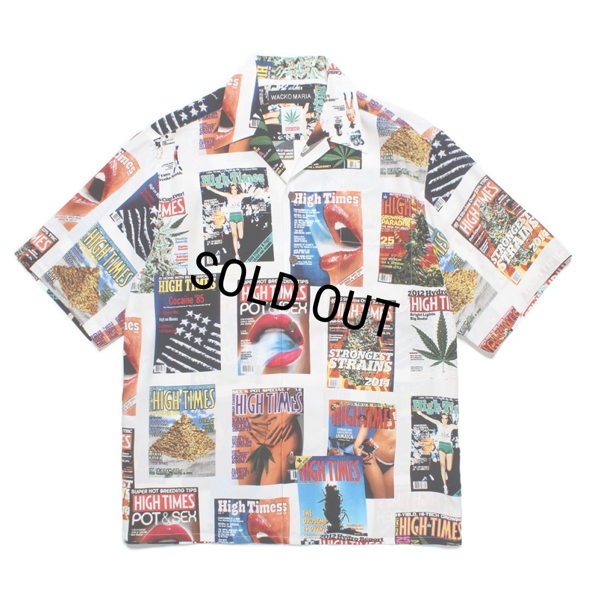 画像1: WACKO MARIA/HIGH TIMES / HAWAIIAN SHIRT（WHITE）［ハワイアンシャツ-25春夏］ (1)