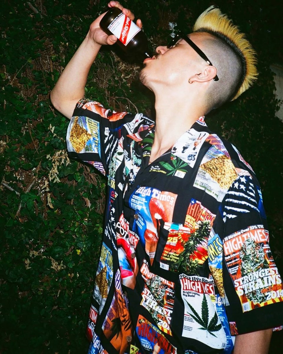 画像2: WACKO MARIA/HIGH TIMES / HAWAIIAN SHIRT（BLACK）［ハワイアンシャツ-25春夏］ (2)