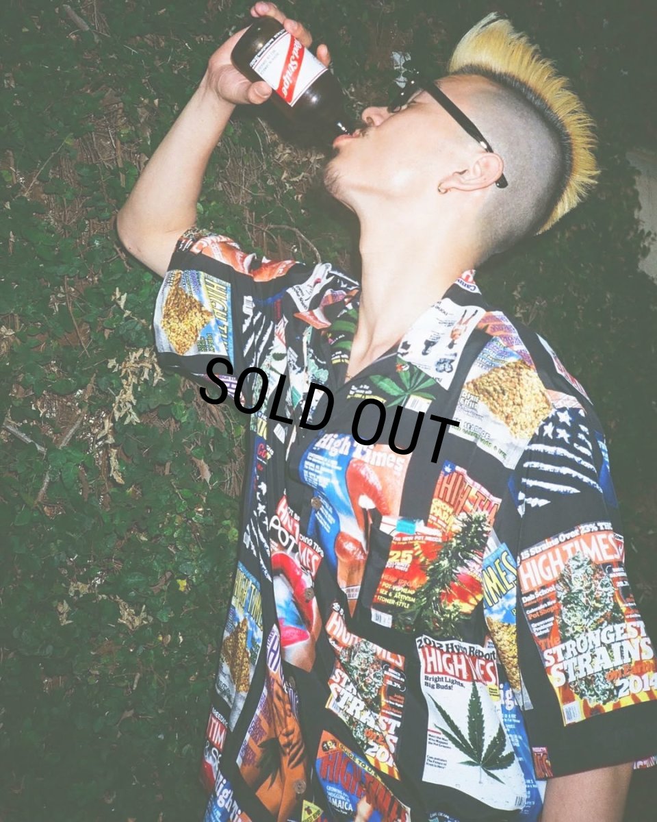 画像2: WACKO MARIA/HIGH TIMES / HAWAIIAN SHIRT（BLACK）［ハワイアンシャツ-25春夏］ (2)