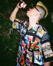 画像2: WACKO MARIA/HIGH TIMES / HAWAIIAN SHIRT（BLACK）［ハワイアンシャツ-25春夏］ (2)