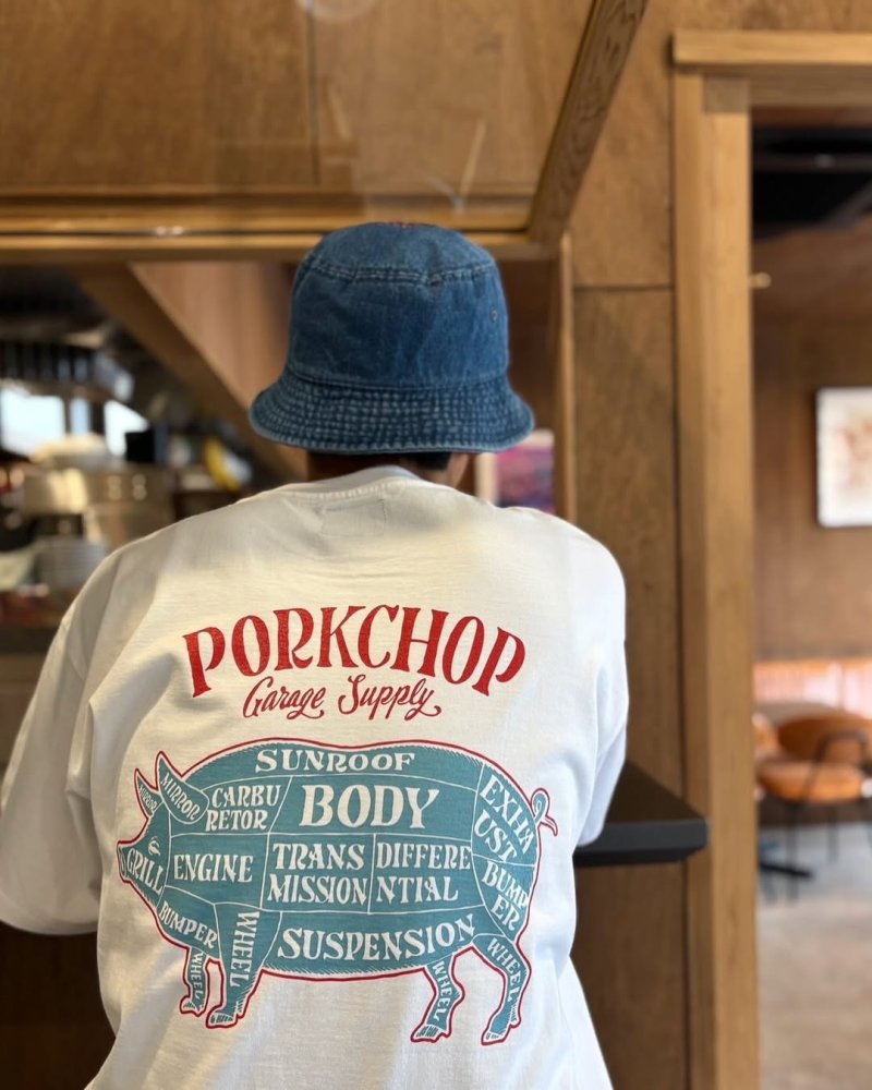 画像3: PORKCHOP/PORK BACK TEE（WHITE）［ポークバックT-25春夏］