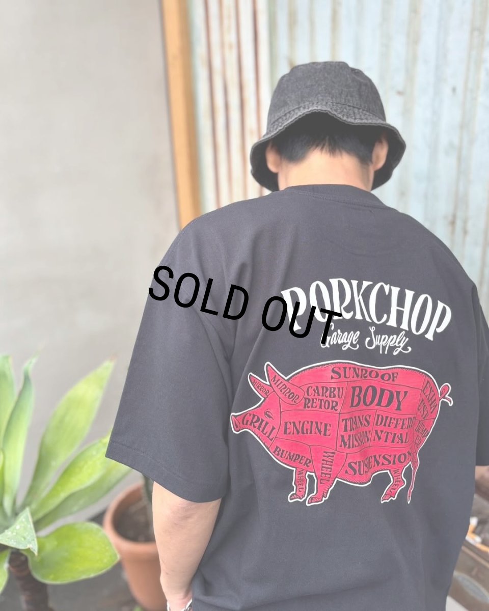 画像5: PORKCHOP/PORK BACK TEE（BLACK）［ポークバックT-25春夏］ (5)