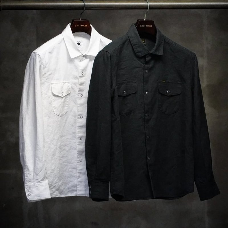 画像3: RATS/LINEN SHIRT（BLACK）［リネンシャツ-25春夏］