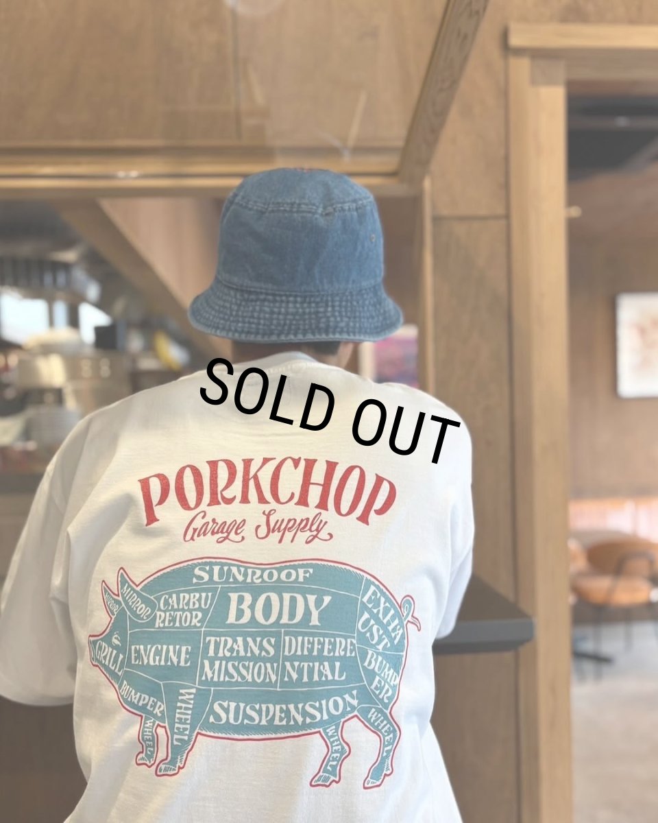 画像5: PORKCHOP/PORK BACK TEE（WHITE）［ポークバックT-25春夏］ (5)