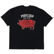 画像1: PORKCHOP/PORK BACK TEE（BLACK）［ポークバックT-25春夏］ (1)