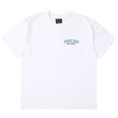 画像1: PORKCHOP/PORK BACK TEE（WHITE）［ポークバックT-25春夏］