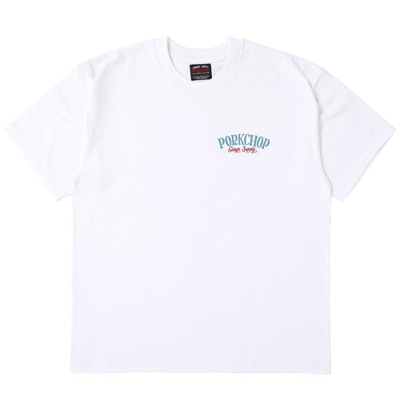 画像1: PORKCHOP/PORK BACK TEE（WHITE）［ポークバックT-25春夏］