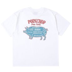 画像1: PORKCHOP/PORK BACK TEE（WHITE）［ポークバックT-25春夏］ (1)