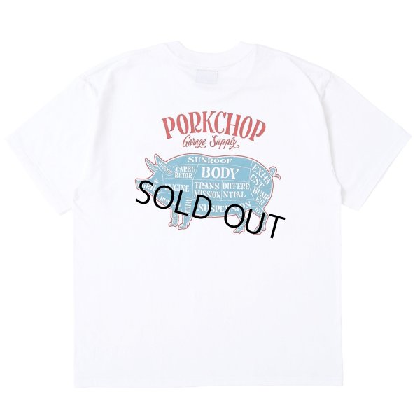 画像1: PORKCHOP/PORK BACK TEE（WHITE）［ポークバックT-25春夏］