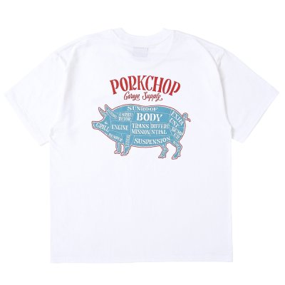 画像2: PORKCHOP/PORK BACK TEE（WHITE）［ポークバックT-25春夏］