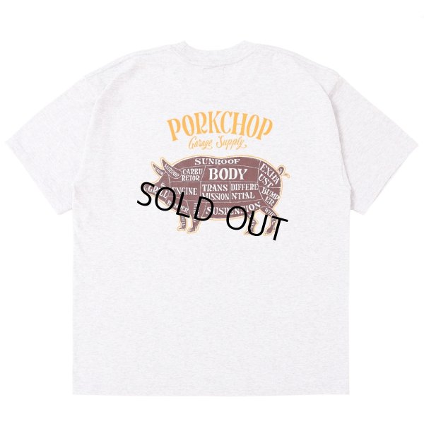 画像1: PORKCHOP/PORK BACK TEE（GRAY）［ポークバックT-25春夏］