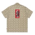 BlackEyePatch/LEOPARD HWC OPEN COLLARED S/S SHIRT（YELLOW）