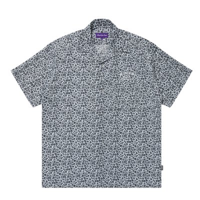 画像1: BlackEyePatch/LEOPARD HWC OPEN COLLARED S/S SHIRT（GRAY）