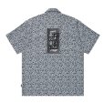 画像1: BlackEyePatch/LEOPARD HWC OPEN COLLARED S/S SHIRT（GRAY） (1)