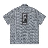 BlackEyePatch/LEOPARD HWC OPEN COLLARED S/S SHIRT（GRAY）