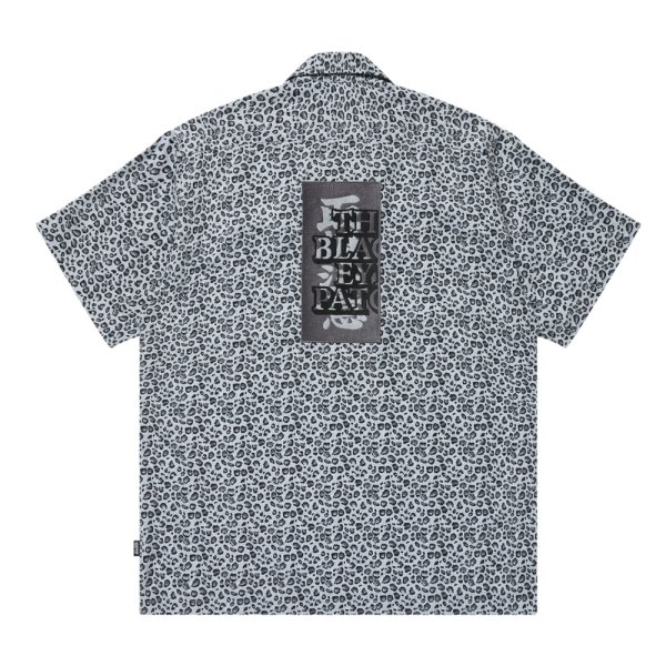 画像1: BlackEyePatch/LEOPARD HWC OPEN COLLARED S/S SHIRT（GRAY）
