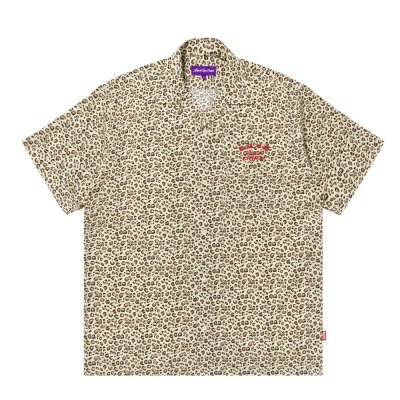 画像1: BlackEyePatch/LEOPARD HWC OPEN COLLARED S/S SHIRT（YELLOW）