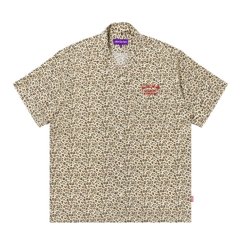 画像1: BlackEyePatch/LEOPARD HWC OPEN COLLARED S/S SHIRT（YELLOW）