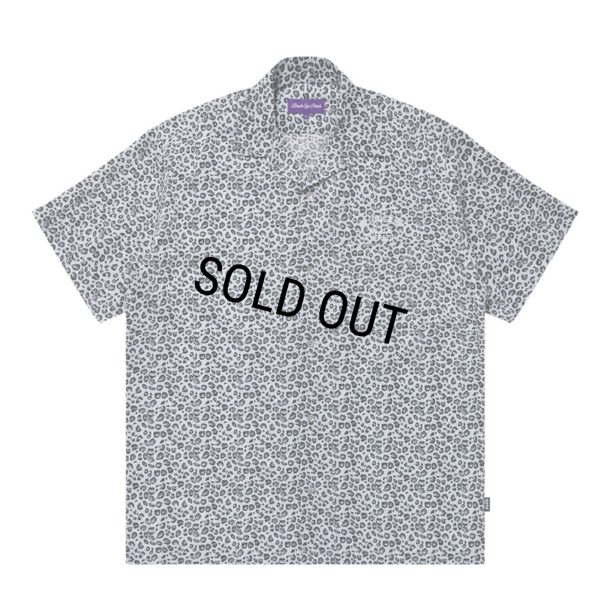画像2: BlackEyePatch/LEOPARD HWC OPEN COLLARED S/S SHIRT（GRAY） (2)