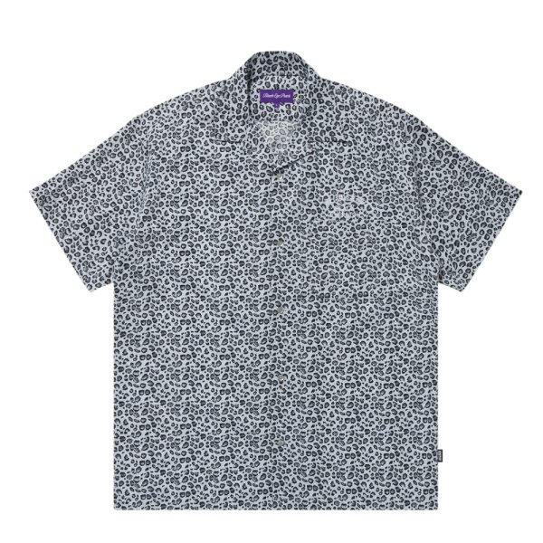 画像2: BlackEyePatch/LEOPARD HWC OPEN COLLARED S/S SHIRT（GRAY）