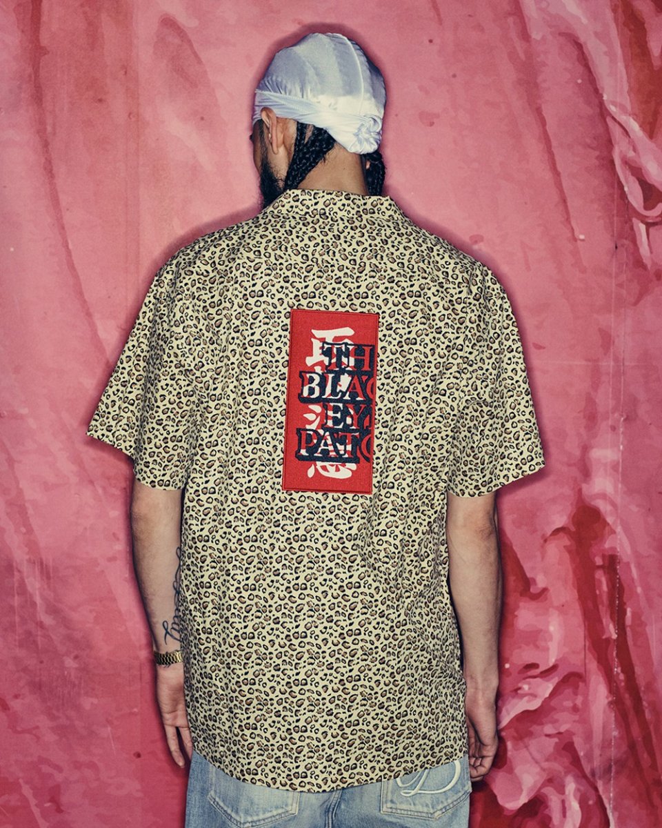 画像4: BlackEyePatch/LEOPARD HWC OPEN COLLARED S/S SHIRT（GRAY） (4)