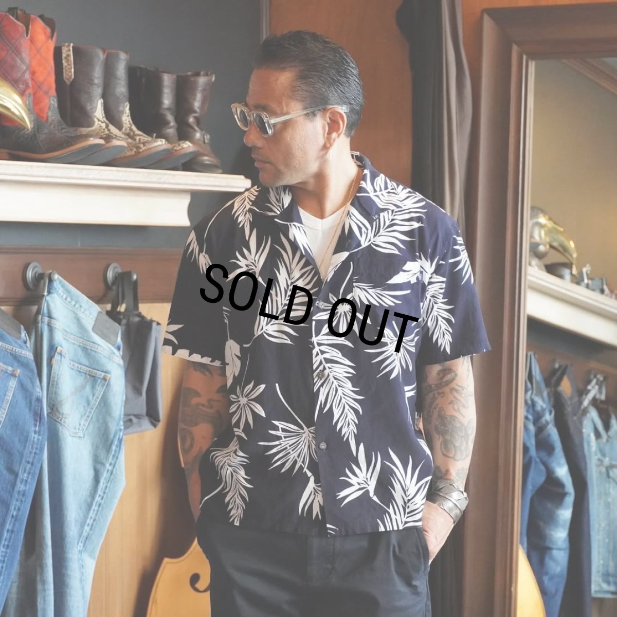 画像7: RATS/ALOHA S/S SHIRT（NAVY）［アロハシャツ-25春夏］ (7)