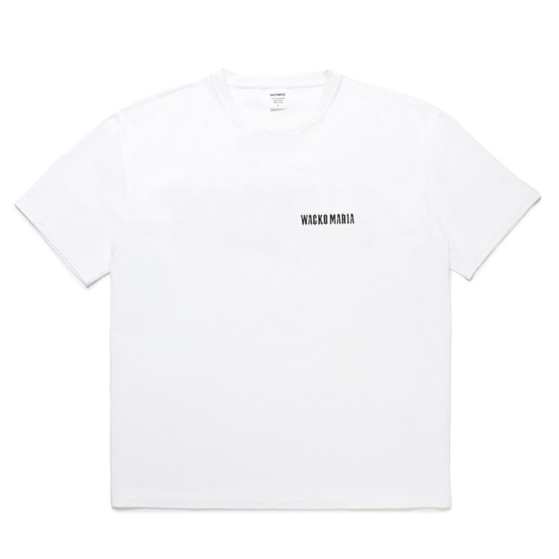 画像1: WACKO MARIA/TIM LEHI / WASHED HEAVY WEIGHT T-SHIRT（WHITE）［プリントT-25春夏］