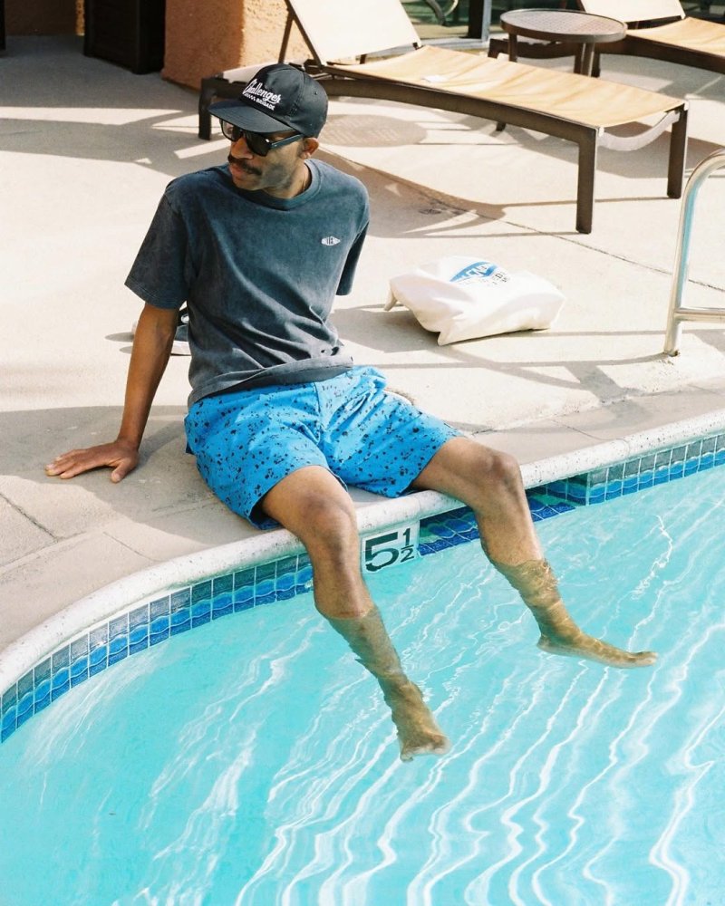 画像3: CHALLENGER/SPLATTER MARINE SHORTS（BLUE）［スプラッターマリンショーツ-25春夏］