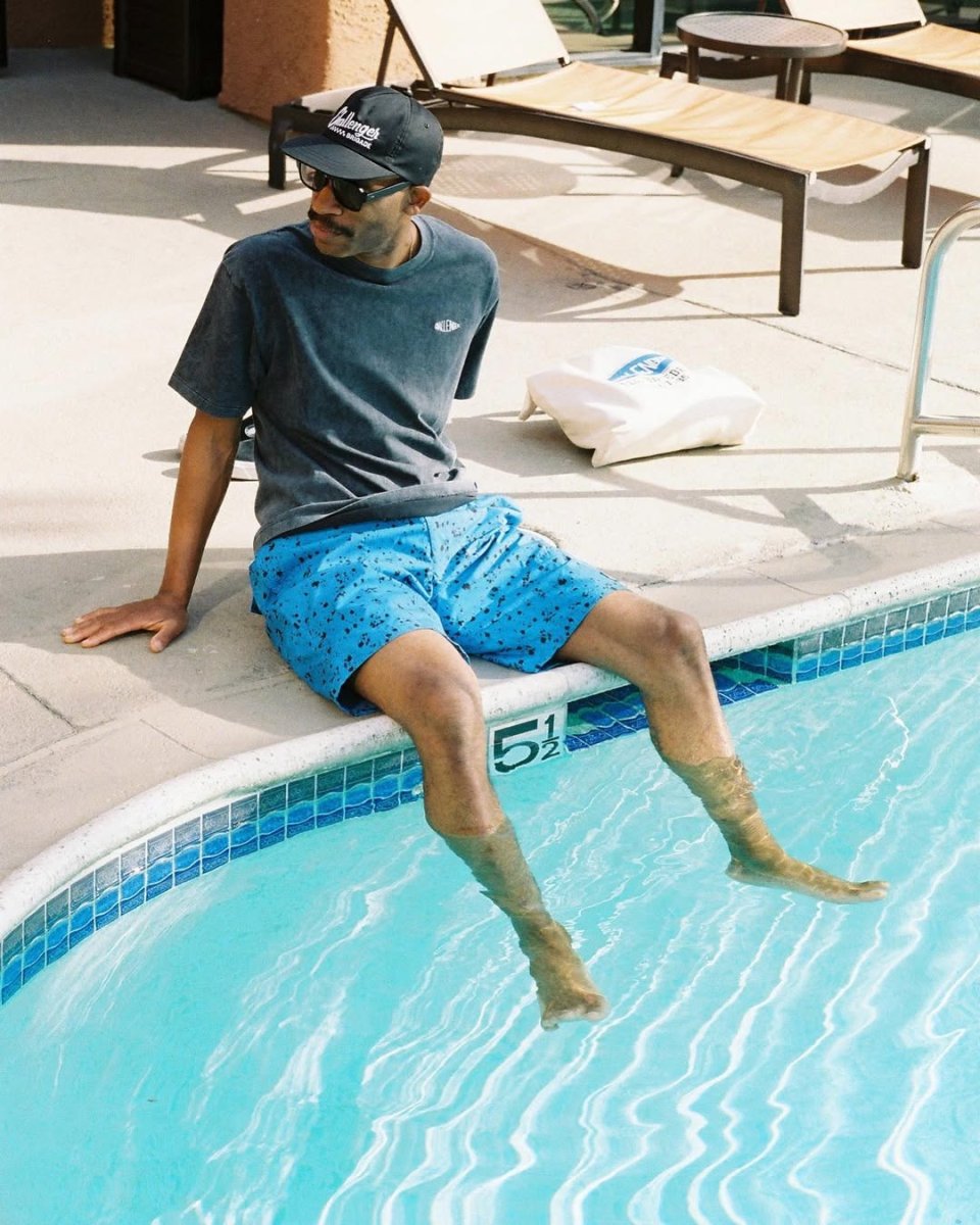 画像3: CHALLENGER/SPLATTER MARINE SHORTS（BLUE）［スプラッターマリンショーツ-25春夏］ (3)