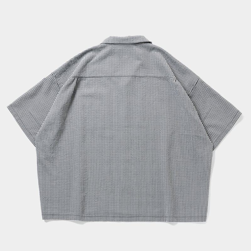 画像2: TIGHTBOOTH/SEERSUCKER ALOHA（B/W Gingham）［シアサッカーアロハ-25夏］