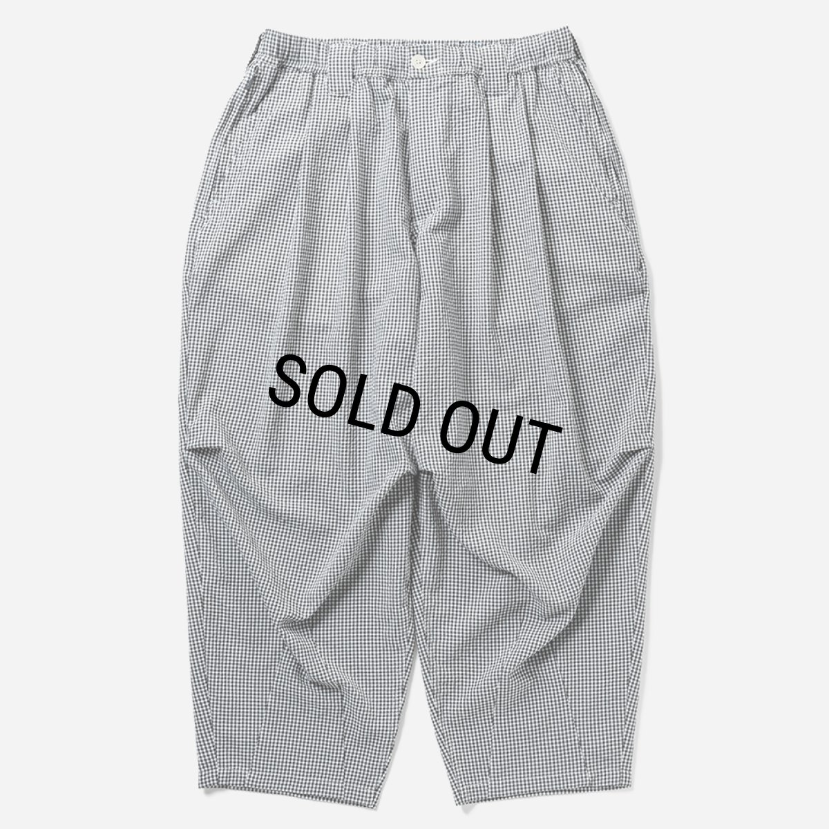 画像1: TIGHTBOOTH/SEERSUCKER BALLOON PANTS（B/W Gingham）［シアサッカーバルーンパンツ-25夏］ (1)