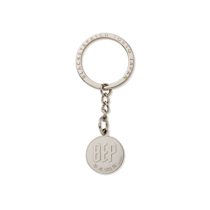 画像1: BlackEyePatch/HUNDRED YEN COIN KEYCHAIN（SILVER）