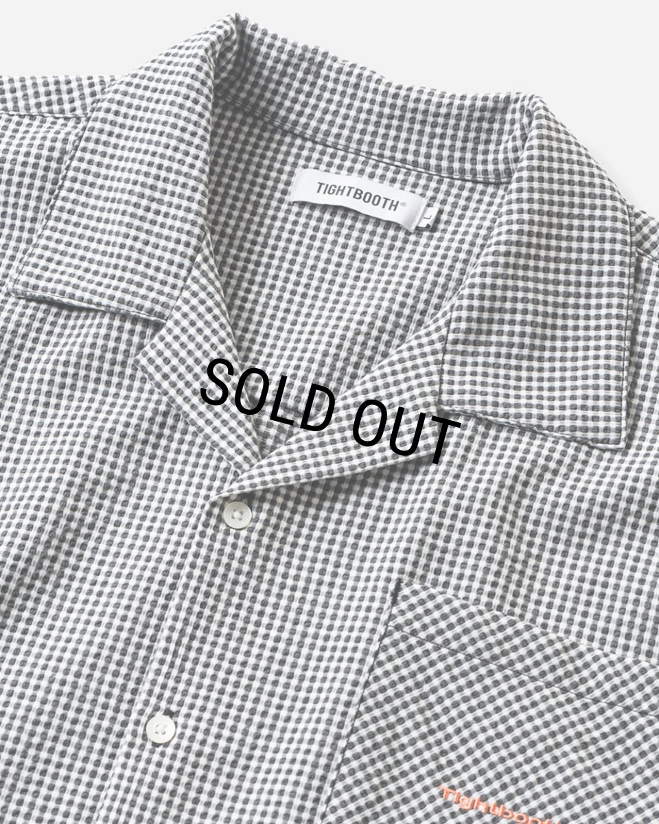 画像3: TIGHTBOOTH/SEERSUCKER ALOHA（B/W Gingham）［シアサッカーアロハ-25夏］ (3)
